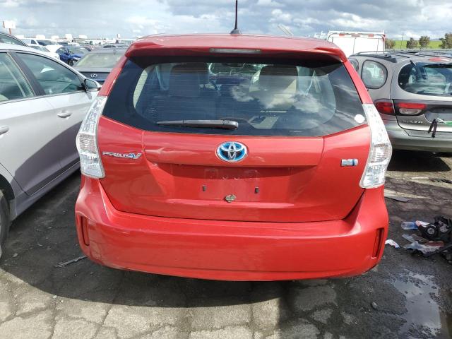 JTDZN3EU5C3067623 - 2012 TOYOTA PRIUS V RED photo 6