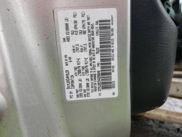 3D7KU28C54G256648 - 2004 DODGE RAM 2500 ST SILVER photo 12