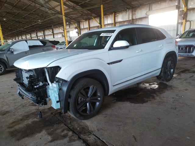 1V2SE2CAXNC200852 - 2022 VOLKSWAGEN ATLAS CROS SEL R-LINE WHITE photo 1