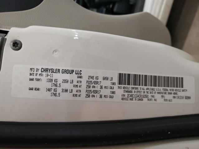 2C4RC1CG4CR163581 - 2012 CHRYSLER TOWN & COU TOURING L WHITE photo 13