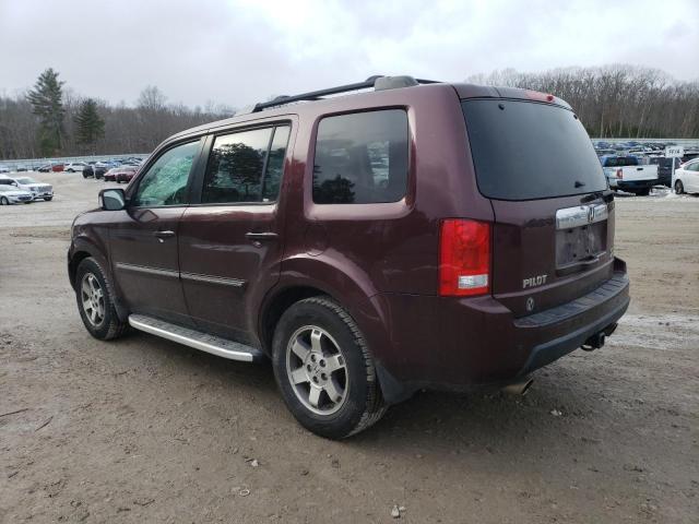 5FNYF4H9XBB019025 - 2011 HONDA PILOT TOURING BURGUNDY photo 2