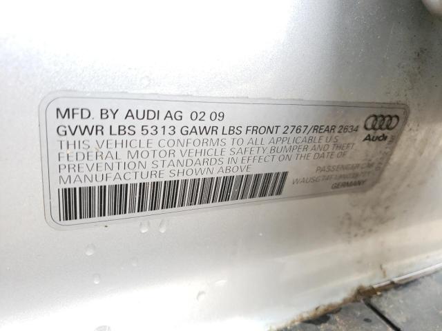 WAUSG74F19N039771 - 2009 AUDI A6 PREMIUM PLUS SILVER photo 12