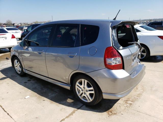 JHMGD38607S009758 - 2007 HONDA FIT S SILVER photo 2