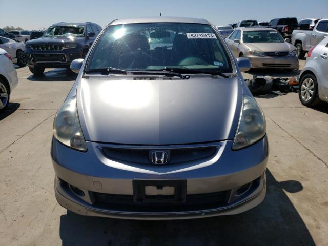 JHMGD38607S009758 - 2007 HONDA FIT S SILVER photo 5