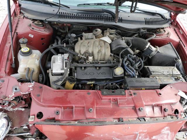 1MELM55U9VA605399 - 1997 MERCURY SABLE GS RED photo 11