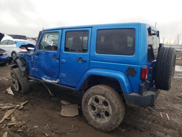 1C4BJWEG7EL203763 - 2014 JEEP WRANGLER U SAHARA BLUE photo 2