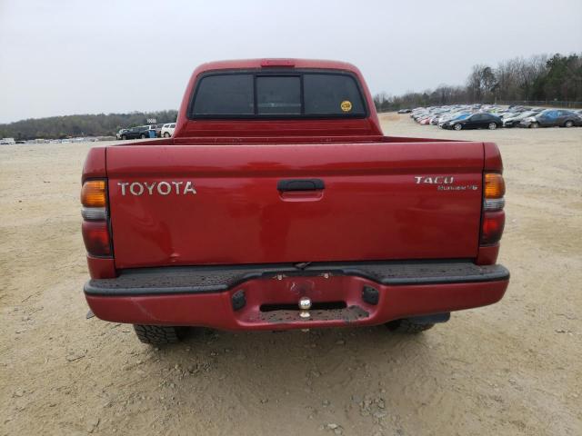 5TEGN92N44Z402980 - 2004 TOYOTA TACOMA DOUBLE CAB PRERUNNER RED photo 6