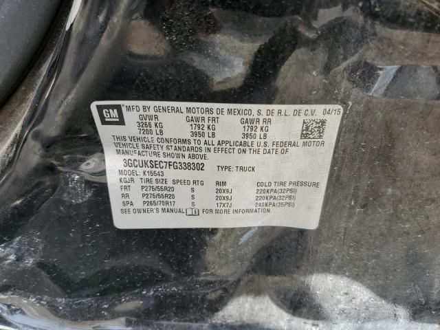 3GCUKSEC7FG338302 - 2015 CHEVROLET SILVERADO K1500 LTZ BLACK photo 12