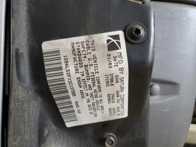 1G8AL52FX3Z137385 - 2003 SATURN ION LEVEL 3 SILVER photo 12