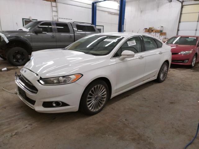 3FA6P0K99ER130258 - 2014 FORD FUSION TITANIUM WHITE photo 1