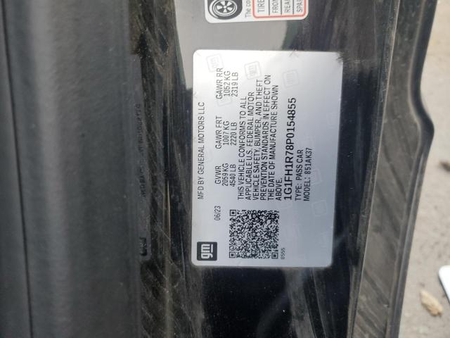 1G1FH1R78P0154855 - 2023 CHEVROLET CAMARO SS CHARCOAL photo 12