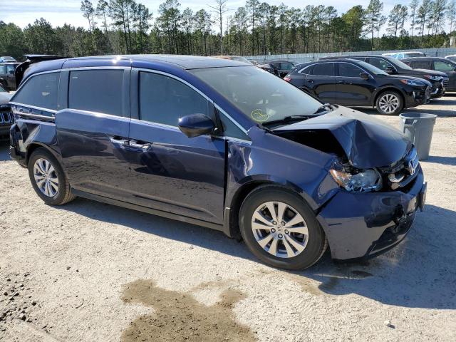 5FNRL5H60EB024408 - 2014 HONDA ODYSSEY EXL BLUE photo 4