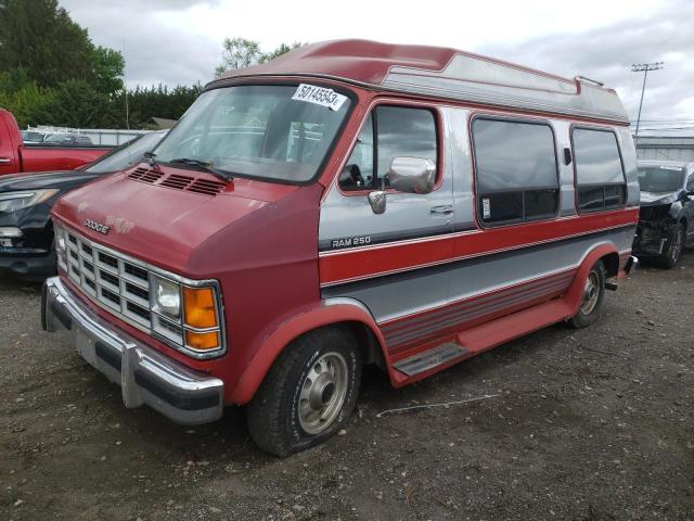 2B6HB21Y0PK532777 - 1993 DODGE RAM 150 B250 BURGUNDY photo 1