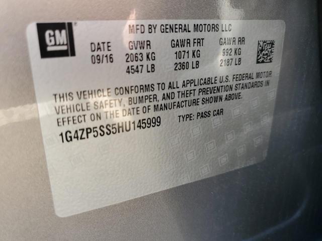 1G4ZP5SS5HU145999 - 2017 BUICK LACROSSE ESSENCE ნაცრისფერი ფოტო 12