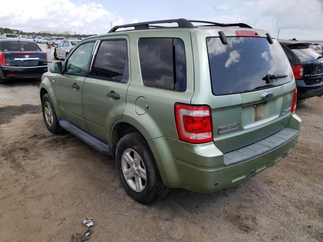 1FMCU49H98KA33771 - 2008 FORD ESCAPE HEV GREEN photo 2