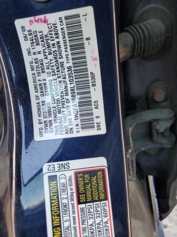 1HGFA16898L103536 - 2008 HONDA CIVIC EX BLUE photo 12