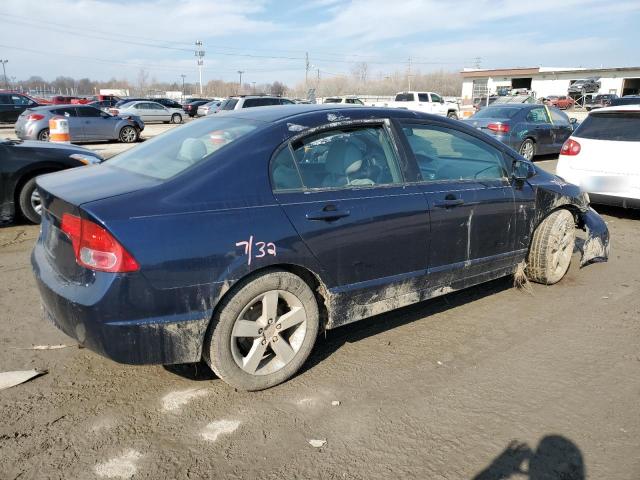 1HGFA16898L103536 - 2008 HONDA CIVIC EX BLUE photo 3