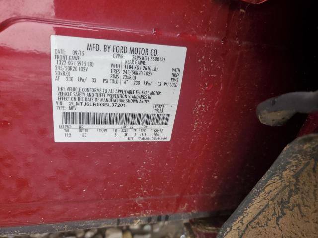 2LMTJ6LR5GBL37201 - 2016 LINCOLN MKX RESERVE 红色 照片 13