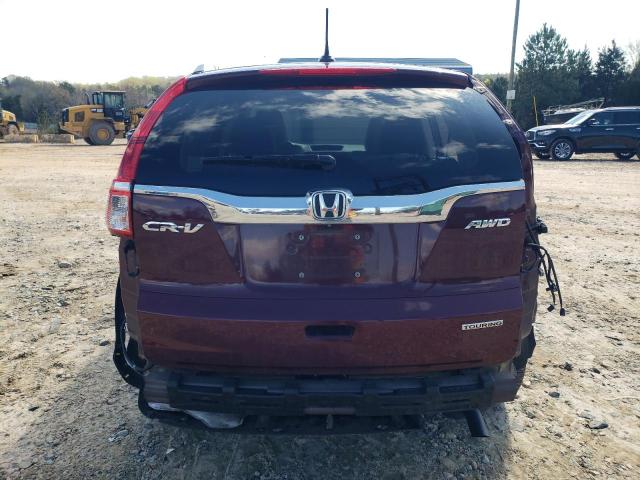 5J6RM4H97GL127062 - 2016 HONDA CR-V TOURING MAROON photo 6