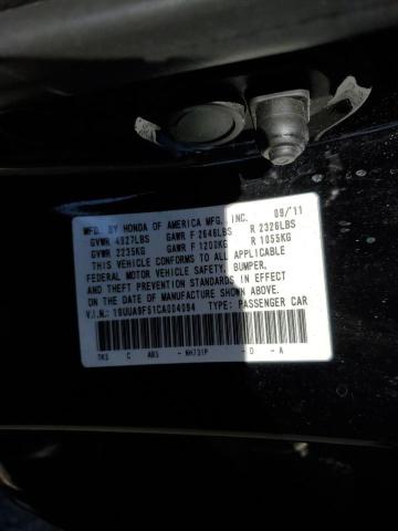 19UUA9F51CA004094 - 2012 ACURA TL BLACK photo 12