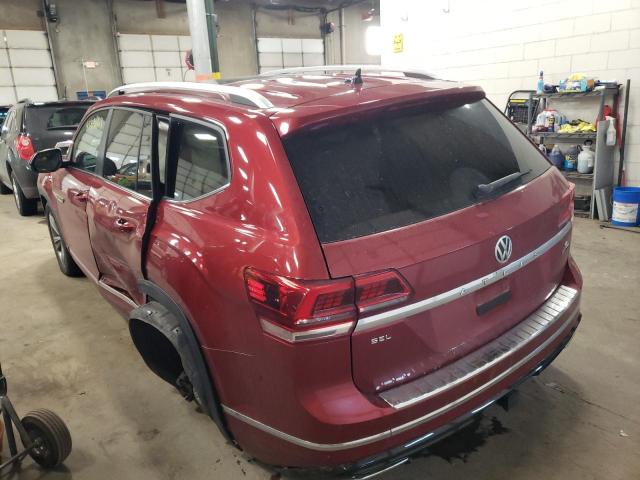 1V2RR2CA7KC566797 - 2019 VOLKSWAGEN ATLAS SEL RED photo 2