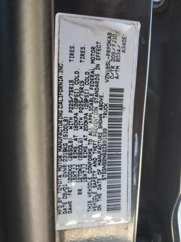 5TEGN92N62Z891539 - 2002 TOYOTA TACOMA DOUBLE CAB PRERUNNER BLACK photo 12