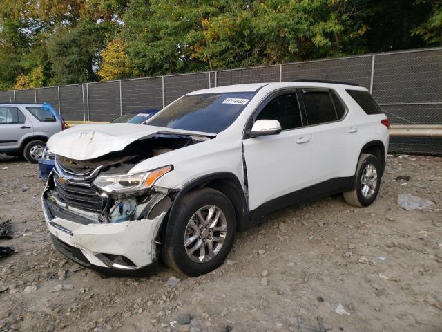 1GNERGKW7MJ256486 - 2021 CHEVROLET TRAVERSE LT WHITE photo 1