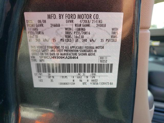 1FMCU49309KA28464 - 2009 FORD ESCAPE HYBRID GREEN photo 13