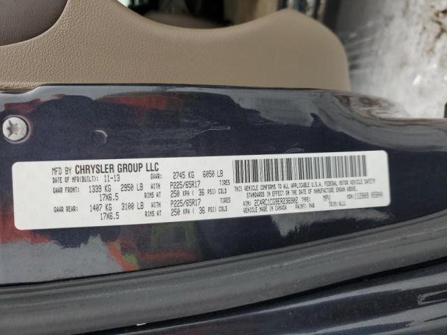 2C4RC1CG9ER236902 - 2014 CHRYSLER TOWN & COU TOURING L BLACK photo 13