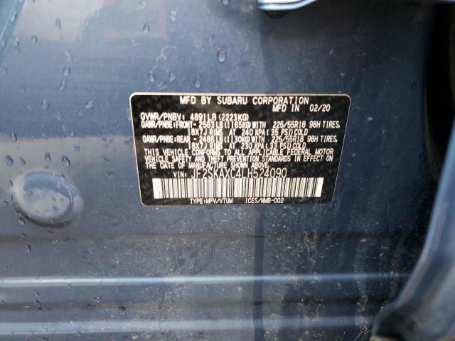 JF2SKAXC4LH524090 - 2020 SUBARU FORESTER TOURING 蓝色 照片 13