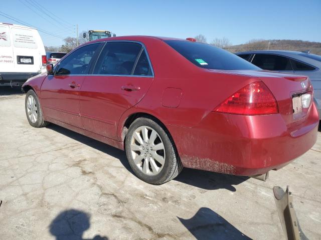 1HGCM66527A015161 - 2007 HONDA ACCORD EX RED photo 2