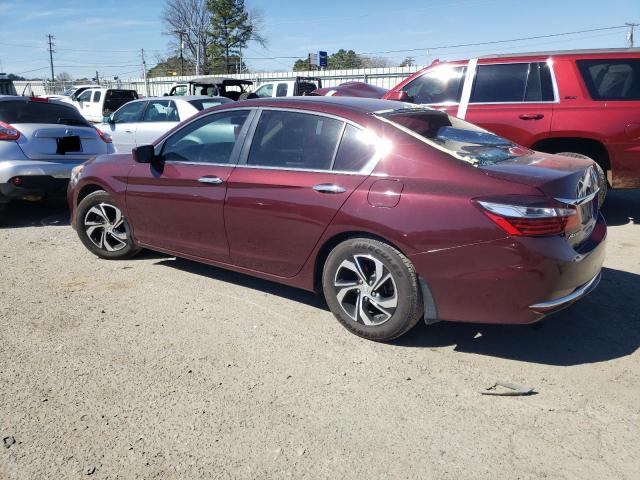 1HGCR2F33GA141425 - 2016 HONDA ACCORD LX BURGUNDY photo 2