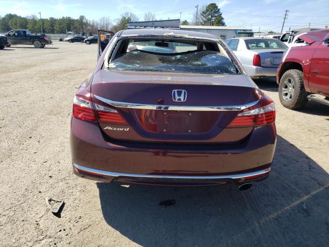 1HGCR2F33GA141425 - 2016 HONDA ACCORD LX BURGUNDY photo 6