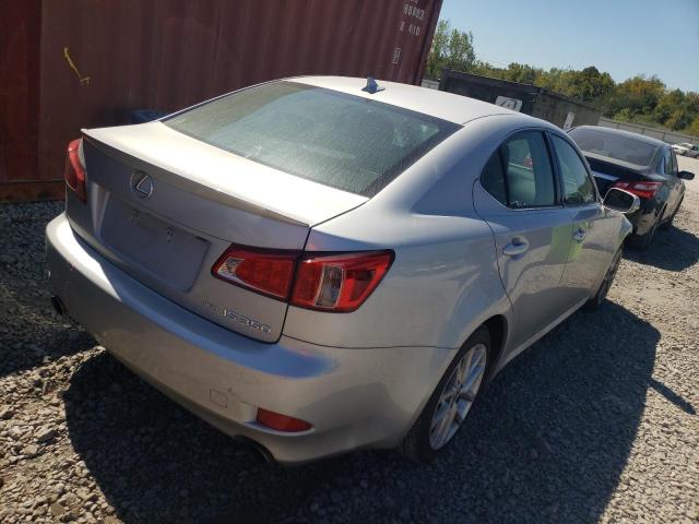 JTHCE5C27B5001689 - 2011 LEXUS IS 350 SILVER photo 4