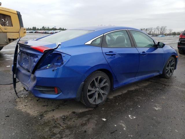 2HGFC2F80KH583096 - 2019 HONDA CIVIC SPORT BLUE photo 3