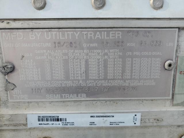 1UYVS2534FP304707 - 2015 UTILITY TRAILER WHITE photo 10