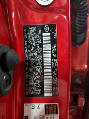 JTDKARFP5J3087733 - 2018 TOYOTA PRIUS PRIM 红色 照片 14