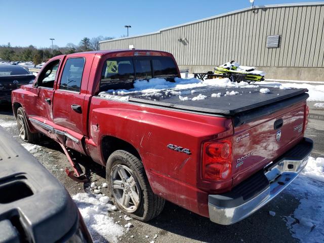 1D7CW5GP3AS199651 - 2010 DODGE DAKOTA LARAMIE RED photo 2