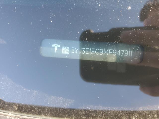 5YJ3E1EC9MF947911 - 2021 TESLA MODEL 3 فضي صورة 12