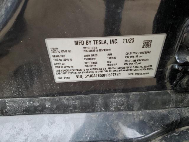 5YJSA1E50PF527841 - 2023 TESLA MODEL S BLACK photo 13