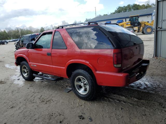 1GNCS18X15K101615 - 2005 CHEVROLET BLAZER RED photo 2