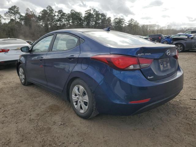 5NPDH4AE1GH715555 - 2016 HYUNDAI ELANTRA SE BLUE photo 2