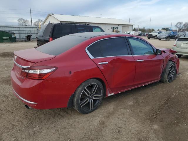 1HGCR2F57GA122703 - 2016 HONDA ACCORD SPORT RED photo 3