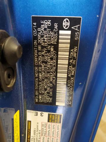 JTKJF5C79E3087677 - 2014 TOYOTA SCION TC ლურჯი ფოტო 12