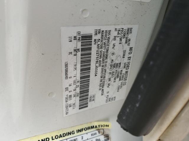 5LMFU27578LJ03334 - 2008 LINCOLN NAVIGATOR თეთრი ფოტო 12