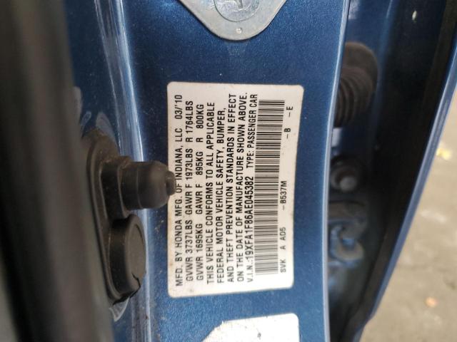 19XFA1F86AE045382 - 2010 HONDA CIVIC EX BLUE photo 12