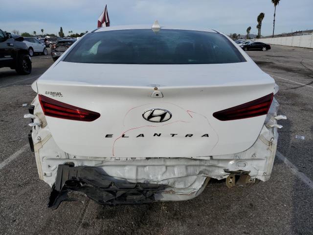 5NPD84LF6KH465020 - 2019 HYUNDAI ELANTRA SEL WHITE photo 6