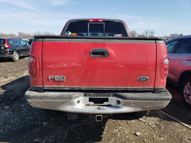 1FTRW08L13KB47411 - 2003 FORD F150 SUPERCREW RED photo 6