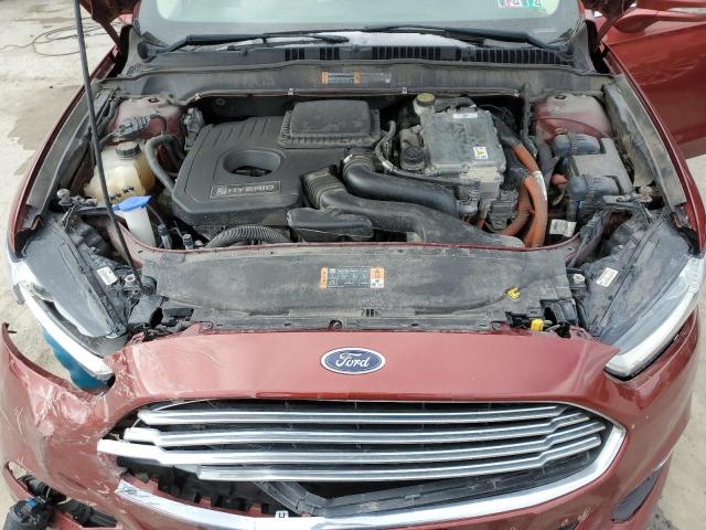 3FA6P0LU3ER365855 - 2014 FORD FUSION SE HYBRID ORANGE photo 11