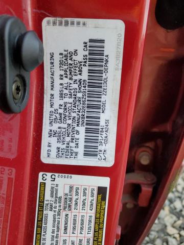 1NXBR32E86Z591409 - 2006 TOYOTA COROLLA CE RED photo 12